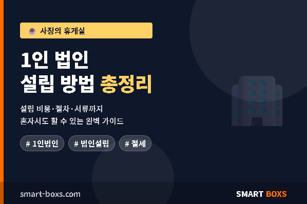 1인 법인 설립 방법 총정리 썸네일