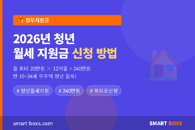 2026년 청년 월세 지원금 신청 방법 총정리 썸네일