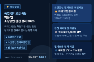 폭염 전기요금 폭탄 막는 법 소상공인 감면 지원 절약 완전 정리 2026