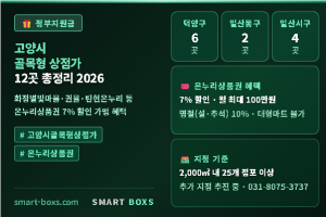 고양시 골목형 상점가 12곳 총정리 온누리상품권 가맹 혜택 2026