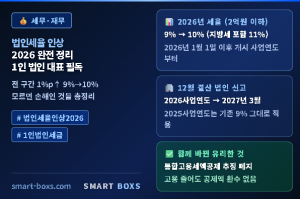 법인세율 인상 2026 1인법인 세금 전구간 10% 완전 정리
