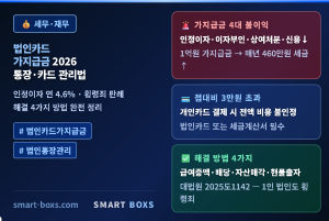 법인카드 가지급금 2026 법인통장 관리법 주의사항 완전 정리